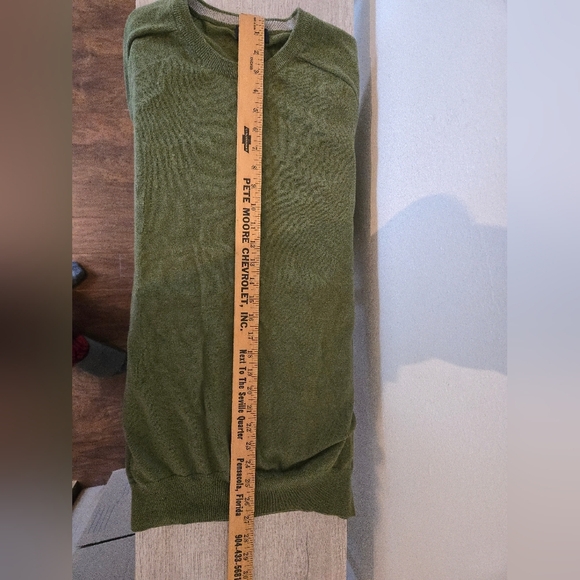 Brooks Brothers Cashmere Sweater 346 Green Mens Size Large Cotton Blend crewneck - Picture 5 of 7